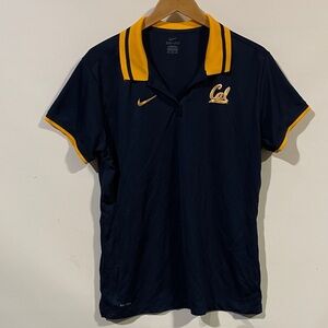 Nike dri-fit Dark Blue and Gold cal state Polo Shirt